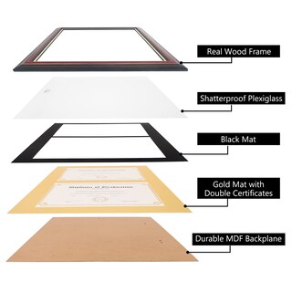 Foto 5 | Foto 5 | Marco Para Diplomas Graduationmall Doble 21 X 29 7 Cm Madera Y Acrílico - Venta Internacional.