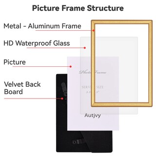 Foto 3 | Foto 3 | Marco De Fotos Autjvy De Aluminio Dorado Mate De 3.5 X 5 Pulgadas (paquete De 2) - Venta Internacional.
