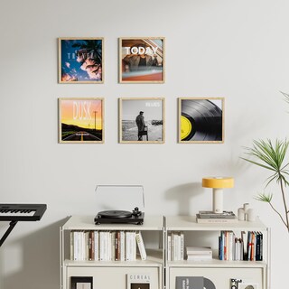 Foto 2 | Foto 2 | Marco De Vinilo Para Discos Venusmiles  Madera De Roble Natural  32 X 32 Cm - Venta Internacional.