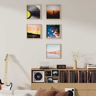 Foto 7 | Foto 7 | Marco De Vinilo Para Discos Venusmiles  Madera De Roble Natural  32 X 32 Cm - Venta Internacional.