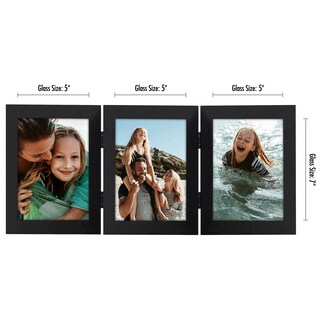 Foto 2 | Foto 2 | Marco De Fotos Americano Plano Con Bisagras 3 X 5 X 7 Pulgadas Color Negro Firma - Venta Internacional.