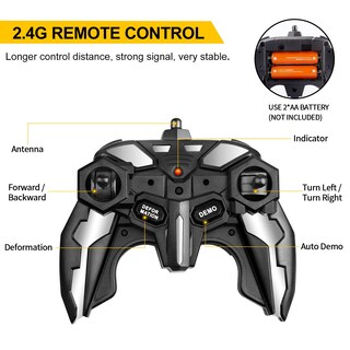 Foto 5 | Foto 5 | Robot Blackma Transform De Coche A Control Remoto Con Luz Led - Venta Internacional.