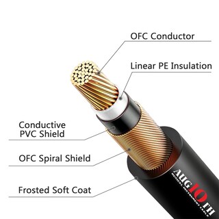 Foto 2 | Foto 2 | Cable De Conexión Para Guitarra Augioth Performance De 18 Cm Paquete De 2 - Venta Internacional.
