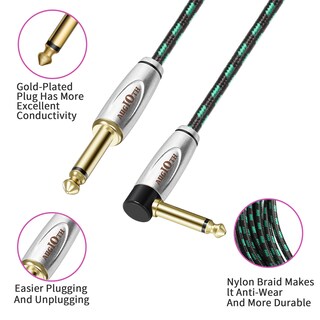 Foto 3 | Foto 3 | Cable Para Guitarra Augioth Gc-15 De 3 M  Paquete De 2 Unidades Para Instrumento Eléctrico Y Bajo - Venta Internacional.