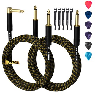 Foto 1 | Foto 1 | Cable Para Guitarra Elecan De 10 Pies  Paquete De 2  Ángulo Recto+ts Recto De 6 35 Mm - Venta Internacional.