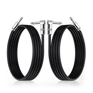 Foto 1 | Foto 1 | Cables Cortos Para Guitarra Goghost  Paquete De 2 M  Nailon Trenzado  Negro - Venta Internacional.
