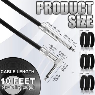 Foto 2 | Foto 2 | Cable Dunkive Para Guitarra E Instrumento 6 Unidades Cable De Cobre De 3 M Negro - Venta Internacional.