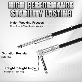 Foto 3 | Foto 3 | Cable Dunkive Para Guitarra E Instrumento 6 Unidades Cable De Cobre De 3 M Negro - Venta Internacional.