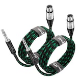 Cable De Micrófono Xlr A 1/4 Trs Augioth De 1 8 M Paquete De 2 Unidades Para Micrófono - Venta Internacional.