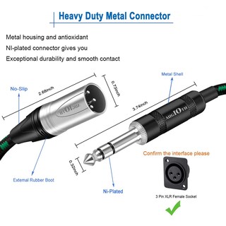 Foto 2 | Foto 2 | Cable Augioth Xlr A Trs De 6 35 Mm 1 8 M Paquete De 2 Unidades Para Altavoz Y Mezclador - Venta Internacional.