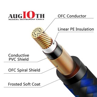 Foto 2 | Foto 2 | Cable Para Guitarra Augioth De 4 5 M Paquete De 2 Unidades Instrumento Eléctrico Y Bajo Azul - Venta Internacional.