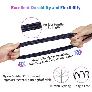 Foto 4 | Foto 4 | Cable Para Guitarra Augioth De 4 5 M Paquete De 2 Unidades Instrumento Eléctrico Y Bajo Azul - Venta Internacional.