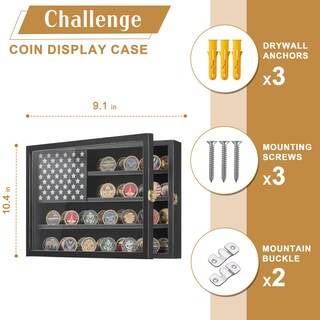 Foto 2 | Foto 2 | Estuche Expositor De Monedas Challenge Gyaozii Con Bandera Estadounidense - Venta Internacional.