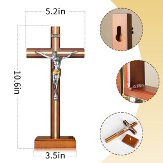 Foto 5 | Foto 5 | Crucifijo De Pared Kuxbet Cruz De Pie De Jesucristo Católico De 25 Cm - Venta Internacional.