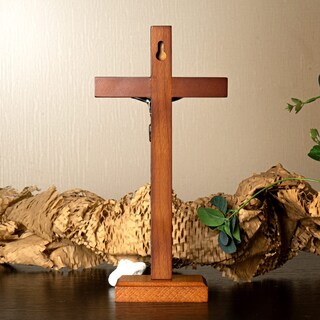 Foto 6 | Foto 6 | Crucifijo De Pared Kuxbet Cruz De Pie De Jesucristo Católico De 25 Cm - Venta Internacional.
