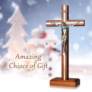 Foto 7 | Foto 7 | Crucifijo De Pared Kuxbet Cruz De Pie De Jesucristo Católico De 25 Cm - Venta Internacional.