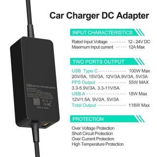 Foto 6 | Foto 6 | Cargador De Coche Yurcipwe De 100 W Compatible Con Dell/hp/samsung - Venta Internacional.