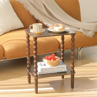 Foto 7 | Foto 7 | Mesa Auxiliar Fultyle Small End Con Almacenamiento Para Sala De Estar De 2 Niveles - Venta Internacional.