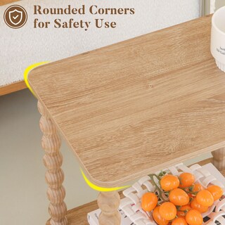 Foto 6 | Foto 6 | Mesa Auxiliar Fultyle  Mesa Auxiliar Pequeña  2 Niveles  Estante De Almacenamiento De Madera - Venta Internacional.