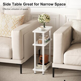 Foto 5 | Foto 5 | Mesa Auxiliar Apicizon Pequeña Y Estrecha De 3 Niveles Con Espacio De Almacenamiento  Color Blanco - Venta Internacional.