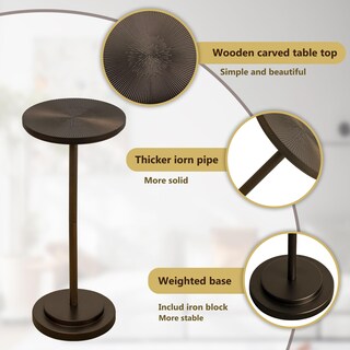 Foto 6 | Foto 6 | Mesa De Bebidas Covlon  Tablero Tallado Martini Brown  24 Pulgadas - Venta Internacional.