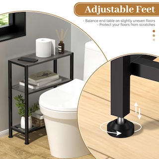Foto 3 | Foto 3 | Mesa Auxiliar Homedawn Narrow De 2 Niveles Con Soporte Para Estantes  Color Gris - Venta Internacional.