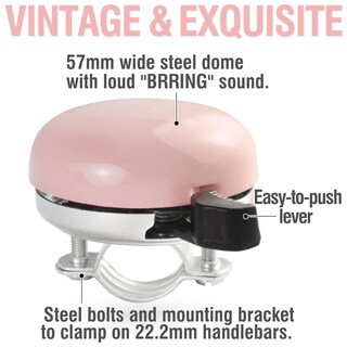 Foto 3 | Foto 3 | Campana Para Bicicleta Marque Beach Cruiser  Diseño Clásico (rosa) - Venta Internacional.