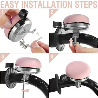 Foto 5 | Foto 5 | Campana Para Bicicleta Marque Beach Cruiser  Diseño Clásico (rosa) - Venta Internacional.