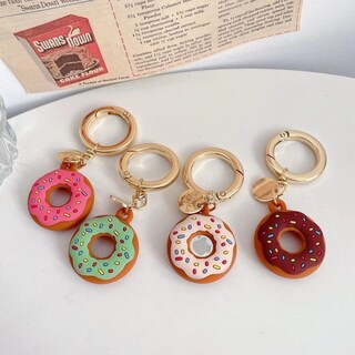 Foto 2 | Foto 2 | Funda Protectora Airtag Hsyhere Creative Donut Silicone Marrón - Venta Internacional.