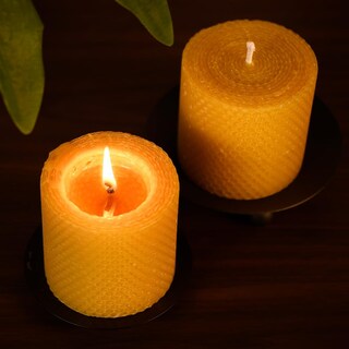 Foto 4 | Foto 4 | Vela En Forma De Pilar De Cera De Abejas Deybby Hecha A Mano Cera De Abejas Pura 3 X 3 Cm - Venta Internacional.