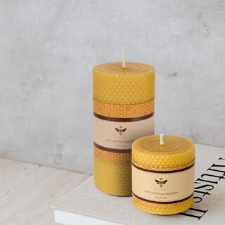 Foto 6 | Foto 6 | Vela En Forma De Pilar De Cera De Abejas Deybby Hecha A Mano Cera De Abejas Pura 3 X 3 Cm - Venta Internacional.