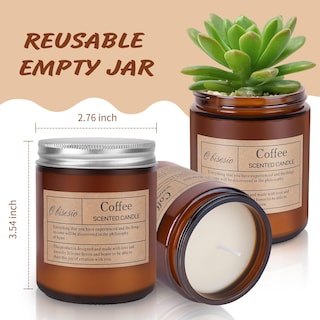 Foto 5 | Foto 5 | Vela Aromática De Café Obisesio Cera De Soja 200 Ml 45-50 H Burn - Venta Internacional.
