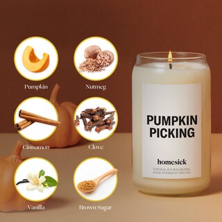 Foto 3 | Foto 3 | Vela Aromática Homesick Pumpkin Picking 400 Ml Mezcla De Cera De Soja - Venta Internacional.