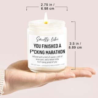 Foto 7 | Foto 7 | Vela Aromática Younift Funny De 265 Ml Para Corredores De Maratón Regalo - Venta Internacional.