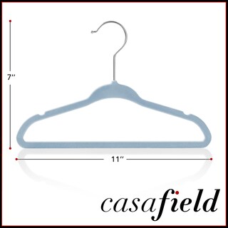 Foto 5 | Foto 5 | Perchas Para Bebés Casafield De Terciopelo Flocado  Tamaño 11  Azul Claro X50 - Venta Internacional.