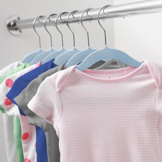 Foto 6 | Foto 6 | Perchas Para Bebés Casafield De Terciopelo Flocado  Tamaño 11  Azul Claro X50 - Venta Internacional.