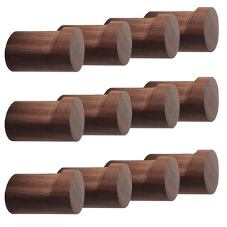 Foto 1 | Foto 1 | Ganchos De Pared De Madera Bsdonte  12 Unidades  Madera De Nogal Natural  Resistentes - Venta Internacional.