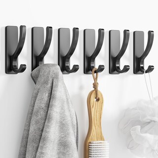 Foto 1 | Foto 1 | Ganchos Adhesivos Para Pared Color Negro 6 Unidades Carga Máxima De 6 Kg - Venta Internacional.