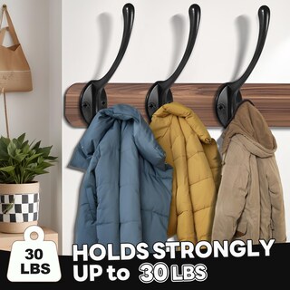 Foto 3 | Foto 3 | Wall Hooks Brcrxw Revestimiento Metálico De Alta Resistencia 20 Unidades Color Negro - Venta Internacional.