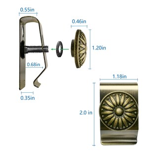 Foto 3 | Foto 3 | Pinzas Para Colgar En La Pared Doselves Textile Art  2 Unidades  Color Bronce - Venta Internacional.