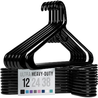 Foto 1 | Foto 1 | Perchas Para Ropa Neaterize Plástico Ultrarresistente Negro Paquete De 12 - Venta Internacional.