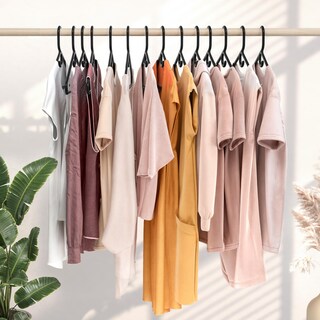 Foto 3 | Foto 3 | Perchas Para Ropa Neaterize Plástico Ultrarresistente Negro Paquete De 12 - Venta Internacional.