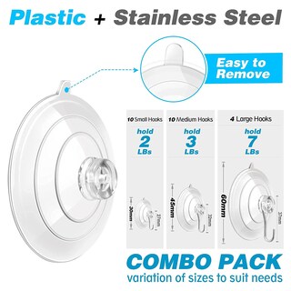 Foto 7 | Foto 7 | Juego Combinado De Ventosas Y Ganchos Etwincoo Multiusos  Paquete De 24 - Venta Internacional.