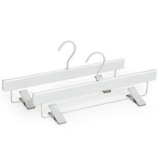 Foto 6 | Foto 6 | Colgador Para Pantalones Topia Hanger  Totalmente De Madera Blanca Con Clips  Paquete De 20 - Venta Internacional.