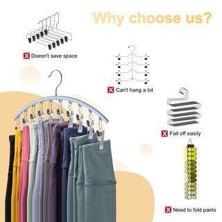 Foto 2 | Foto 2 | Organizador De Leggings Volnamal Para Armario Con 10 Clips Metal Azul - Venta Internacional.