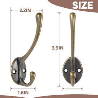 Foto 6 | Foto 6 | Wall Hooks Brcrxw Paquete De 25 Ganchos De Metal Pesado Color Bronce - Venta Internacional.