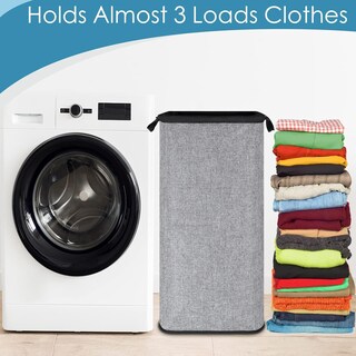 Foto 2 | Foto 2 | Cesto De Ropa Snigjat Extra Grande De 100 Litros Con Asas Resistentes Color Gris - Venta Internacional.