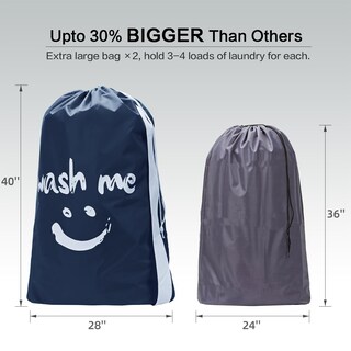 Foto 3 | Foto 3 | Bolsa De Viaje Para Ropa Sucia Homest Wash Me Xl Paquete De 2 Unidades Azul Y Azul - Venta Internacional.