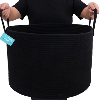 Foto 7 | Foto 7 | Cuerda De Algodón Tejida Organihaus Para Cesto De Ropa Sucia  20 X 13 Pulgadas  Negra - Venta Internacional.