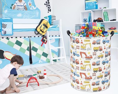 Foto 2 | Foto 2 | Cesto Para Ropa Sucia Hiyagon Kids Hamper Diseño De Vehículo De Ingeniería - Venta Internacional.